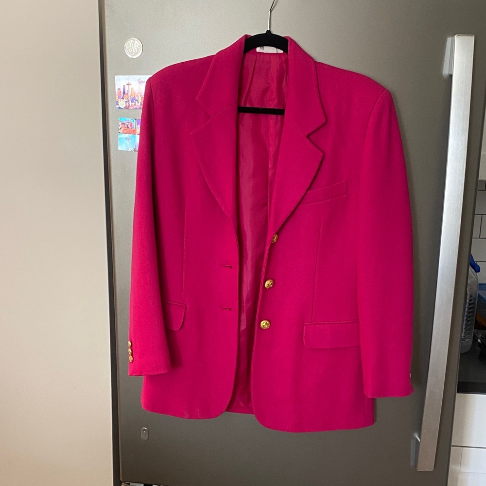Vintage Appraisal woMen's Pink Blazer buttoned blazer(5/6)